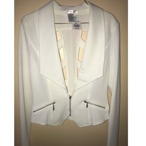 Agaci white cut out blazer